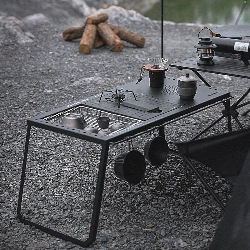 Folding Camping Tables Portable IGT Carbon Steel Ultralight Nature Hike Table - AURA