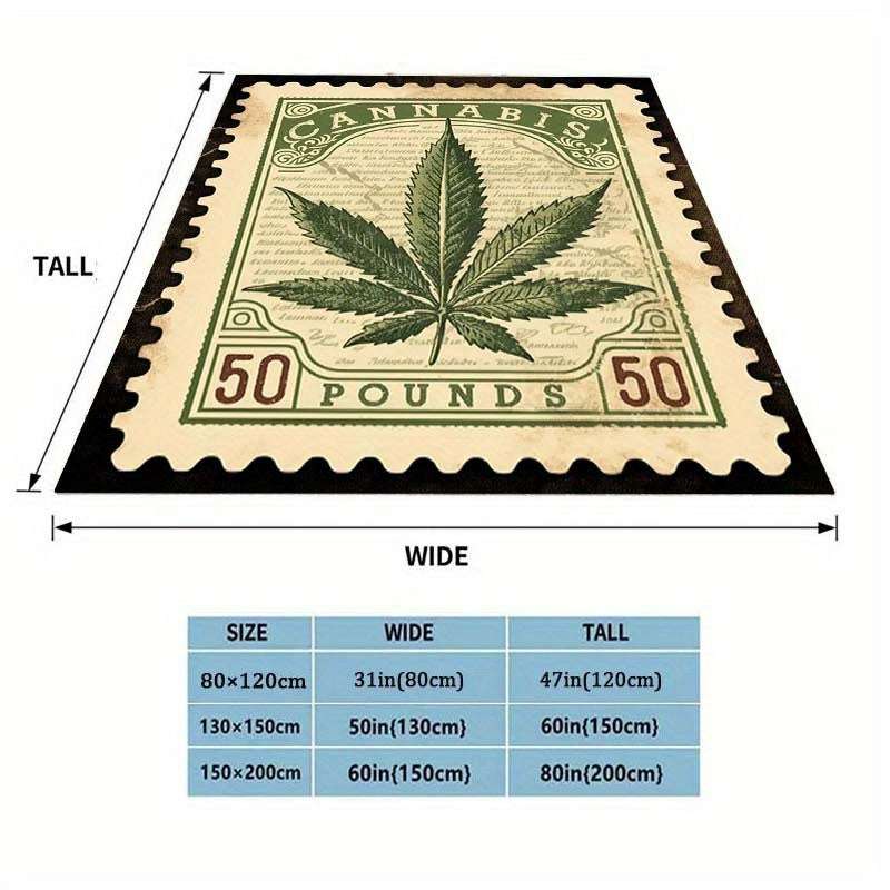Cannabis Leaf Print Chair Mat