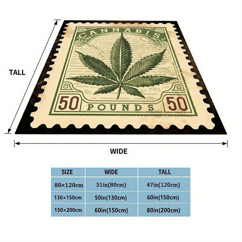 Cannabis Leaf Print Chair Mat