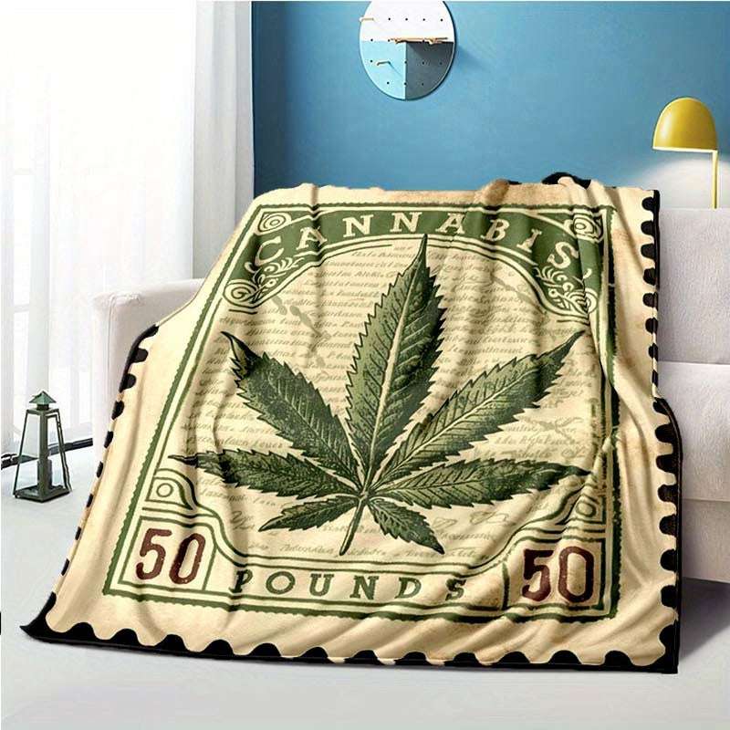 Cannabis Leaf Print Chair Mat