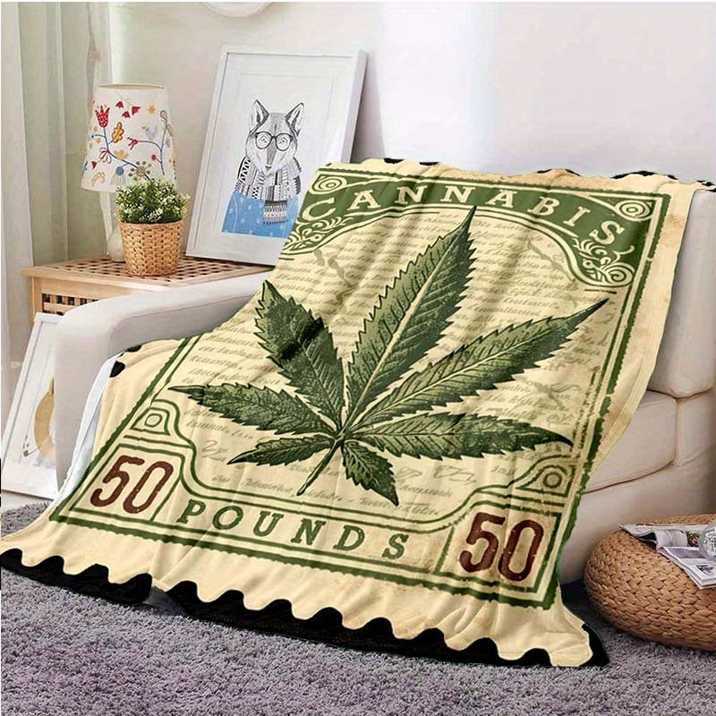 Cannabis Leaf Print Chair Mat