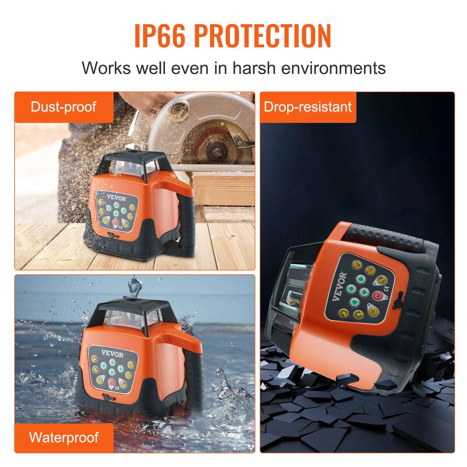 VEVOR Laser Level 2000ft 360 Degree Green Cross Line