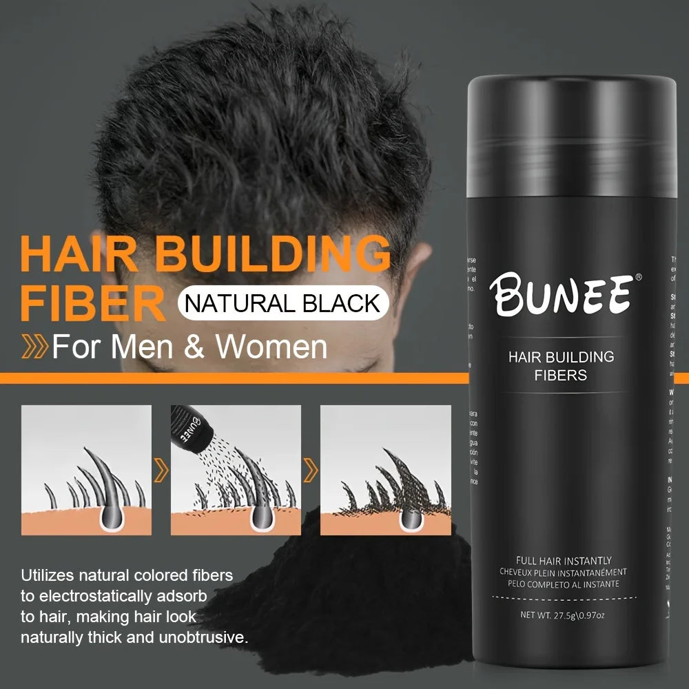 BUNEE Men’s Hair Fiber 27.5g | Natural Hair Thickening Solution