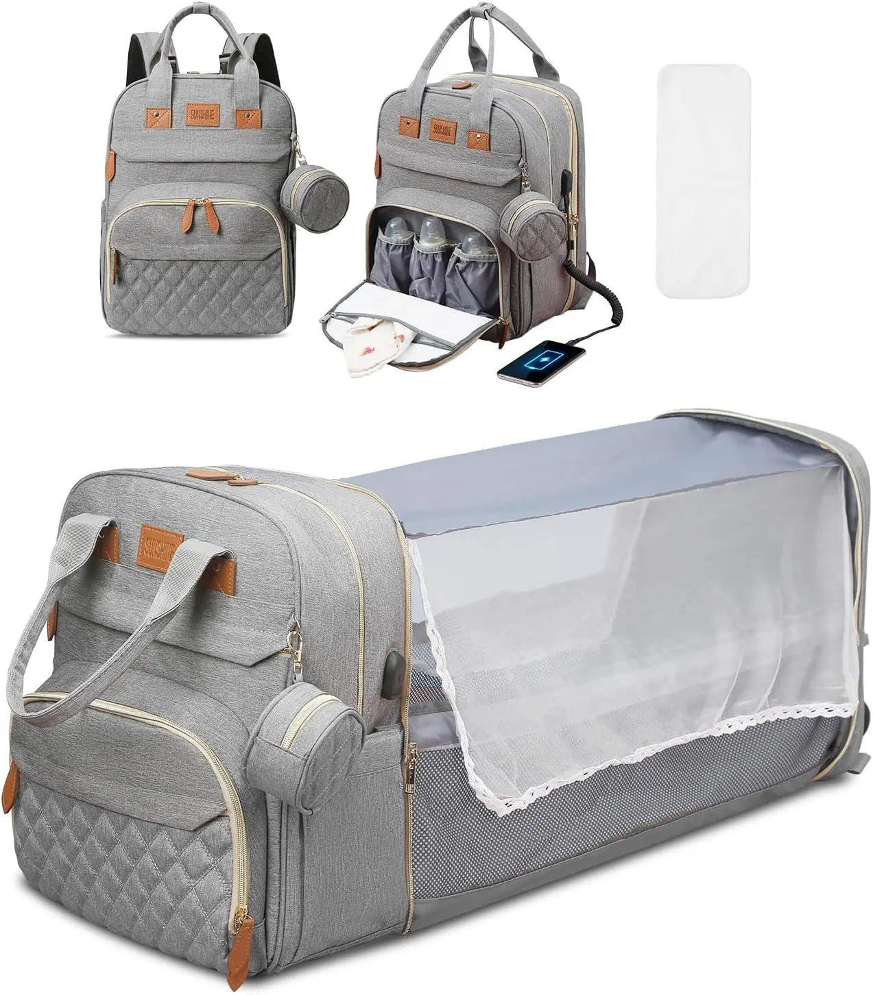 3-in-1 Baby Travel Diaper Bag