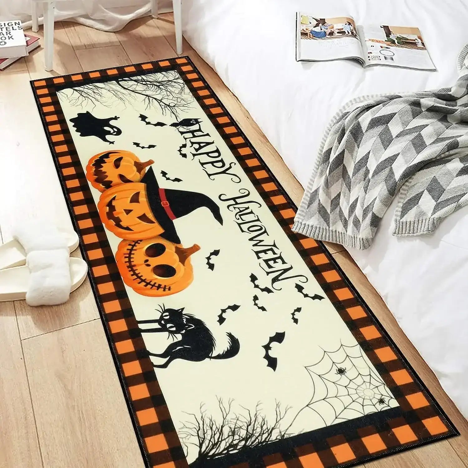 Halloween Horror Pumpkin Rug Anti-Slip Home Floor Mat