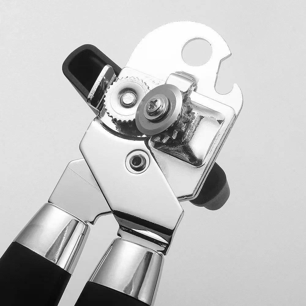 Stainless Steel Multifunction Can Opener with Grip