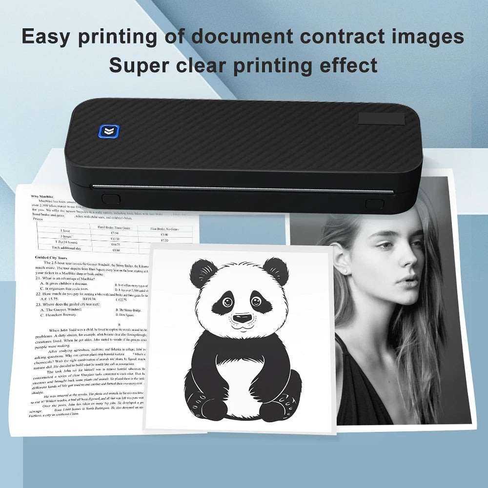 Portable A4 Thermal Printer - Wireless Mini Tattoo Printer