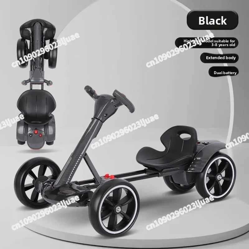 Foldable Electric Go Kart for Kids - Double Battery 
