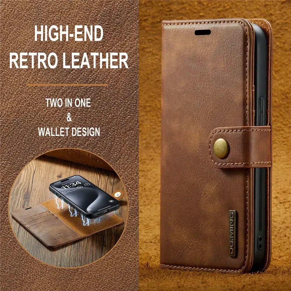 Detachable Magnetic Leather Phone Case