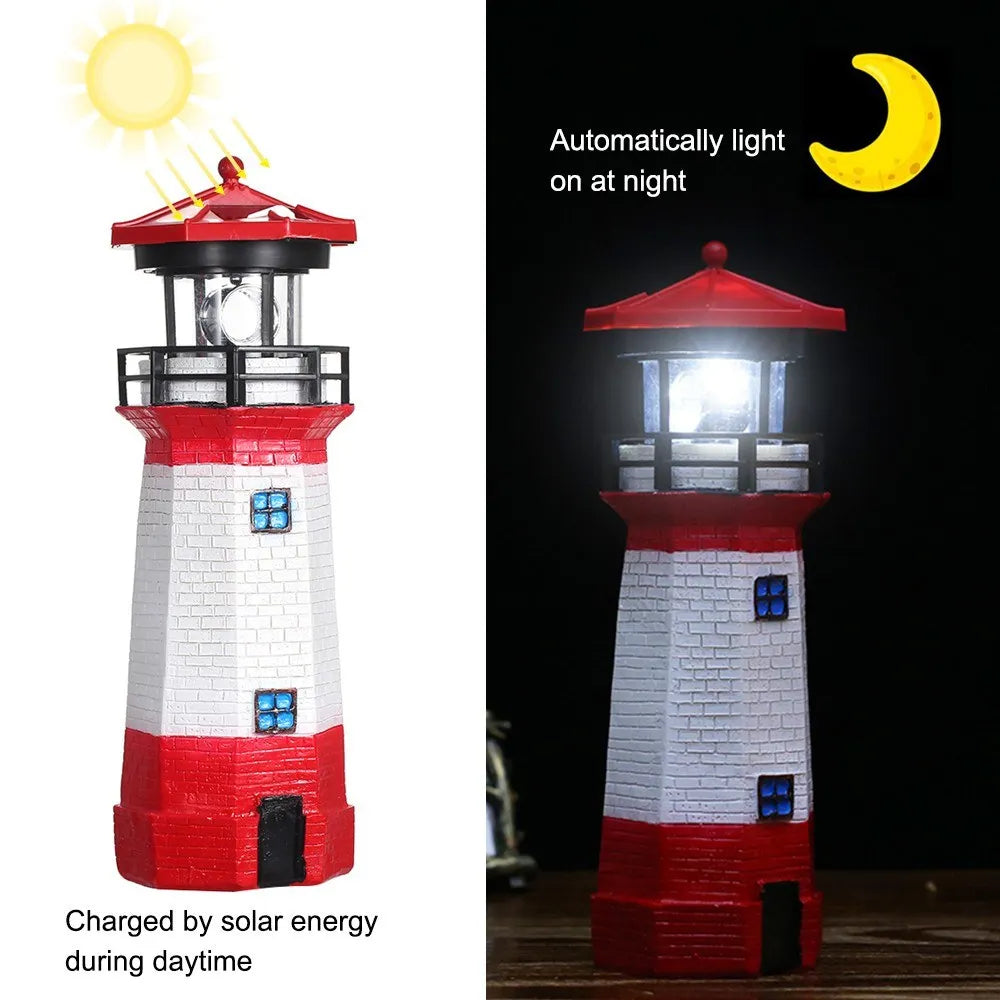 Solar Lighthouse Garden Light