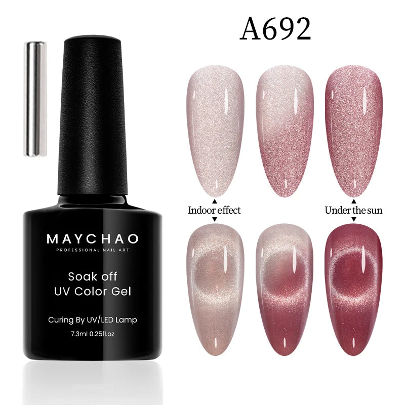 Cat Eye Magnetic Gel Polish by MAYCHAO – Holographic 12ml