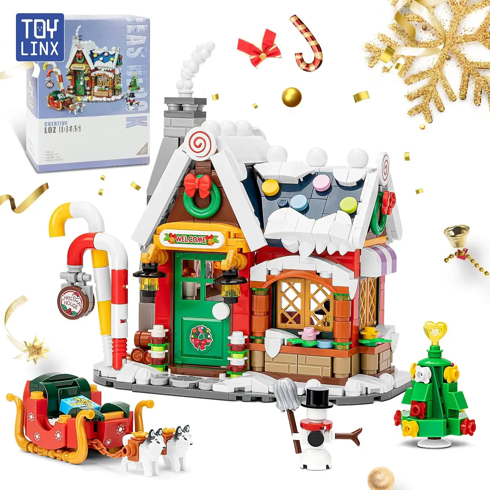 Christmas House Building Blocks Set | Festive DIY Toy