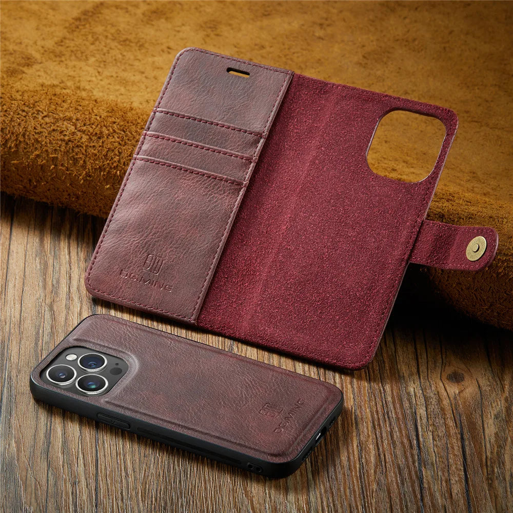 Detachable Magnetic Leather Phone Case