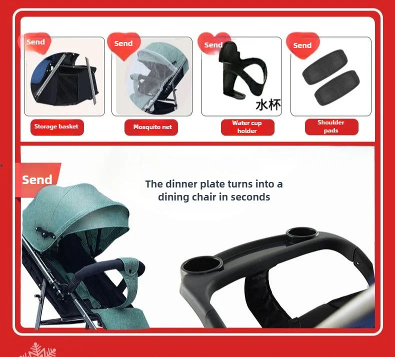 Baby Stroller – Lightweight Foldable Two-Way -2025 