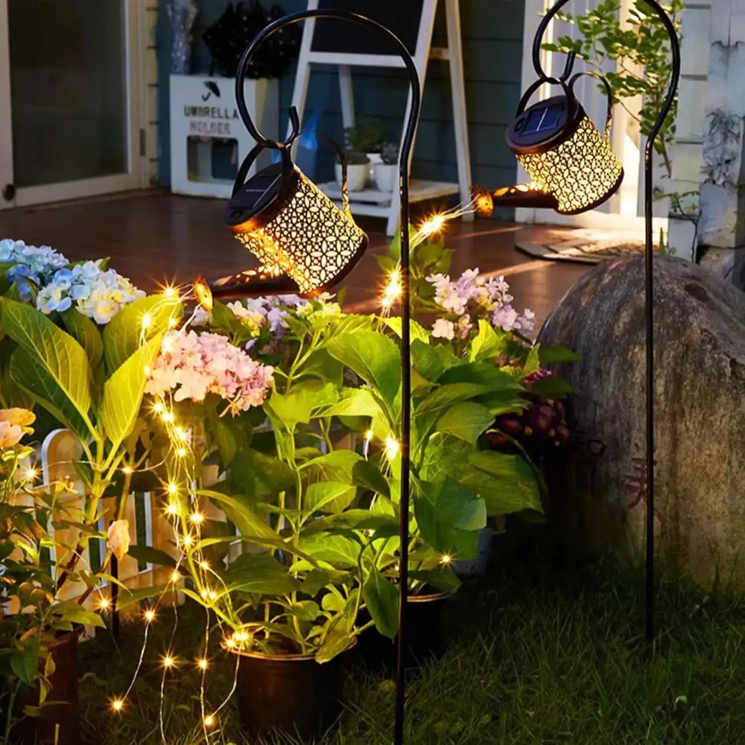 Solar Watering Can with Lights
