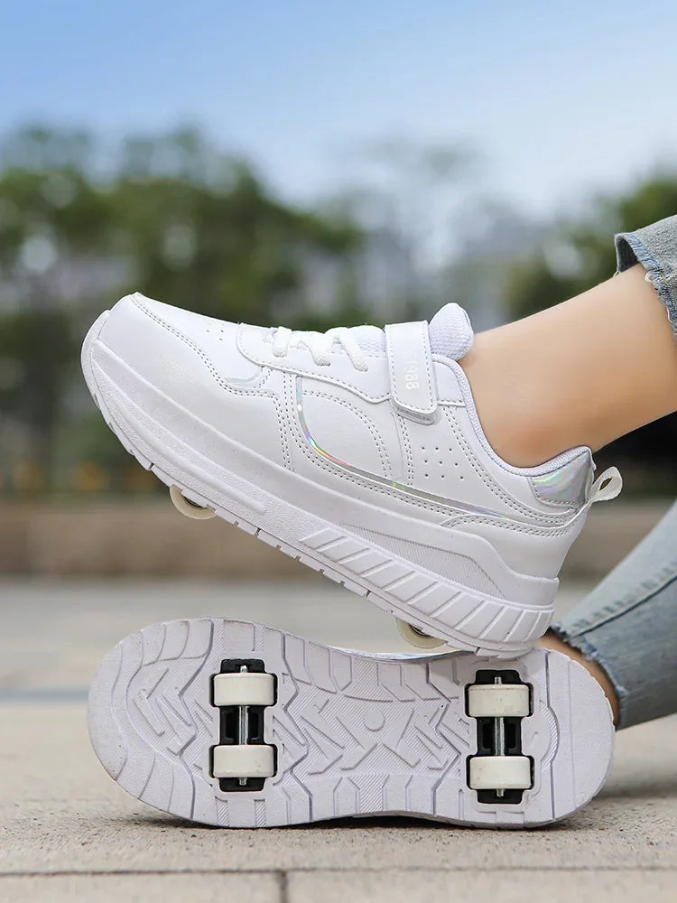 Kids Four-Wheel Roller Shoes