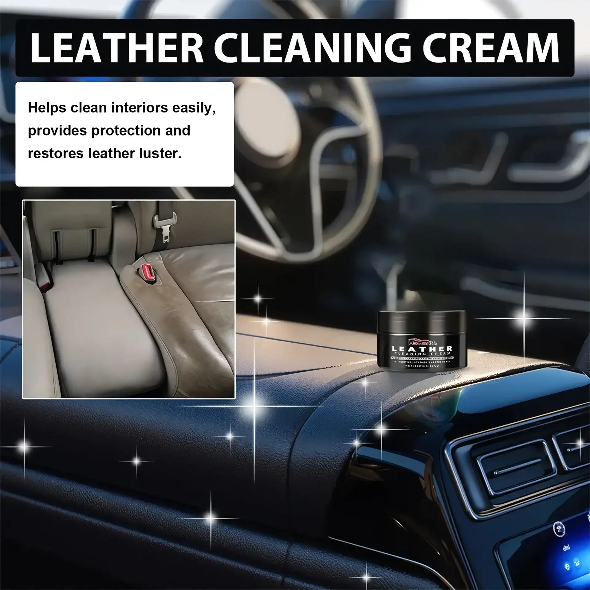 Car Interior Leather Cleaner – Stain Removal & Polishing