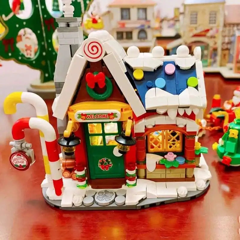 Christmas House Building Blocks Set | Festive DIY Toy