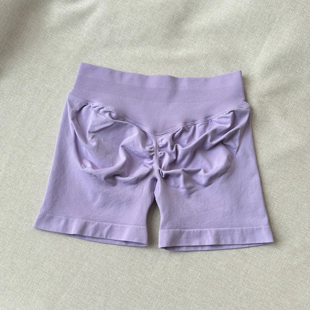 Seamless Ribbed Yoga Shorts