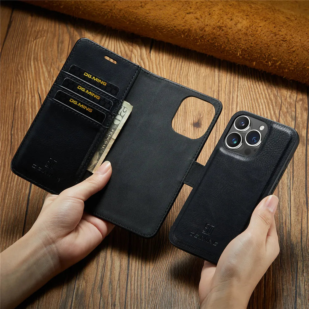 Detachable Magnetic Leather Phone Case