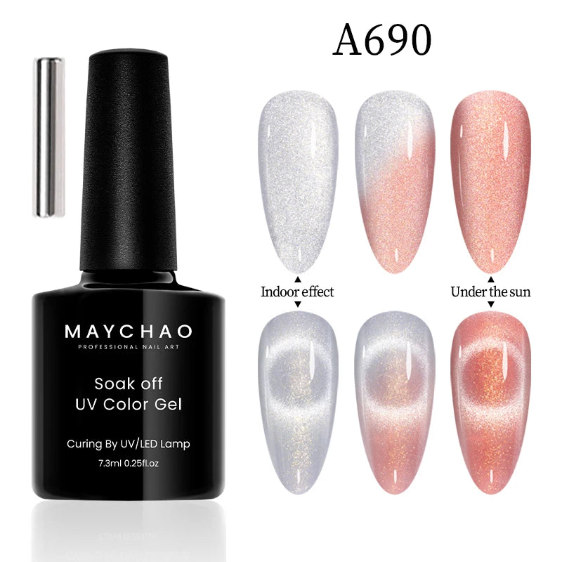 Cat Eye Magnetic Gel Polish by MAYCHAO – Holographic 12ml