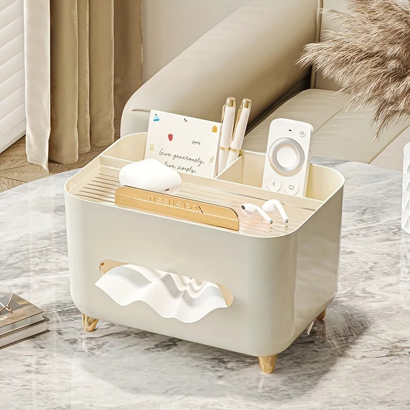 Multifunctional Desktop Tissue Box Organizer