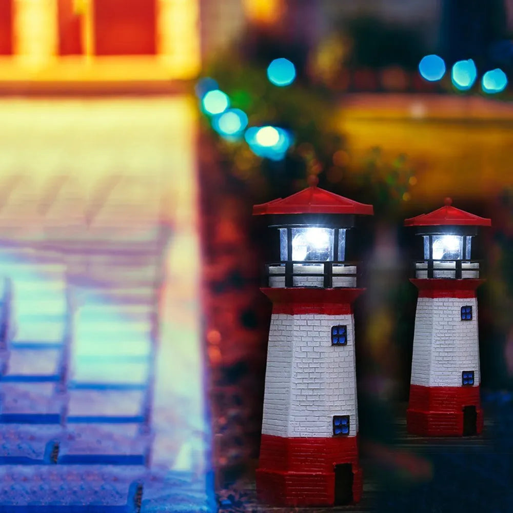 Solar Lighthouse Garden Light