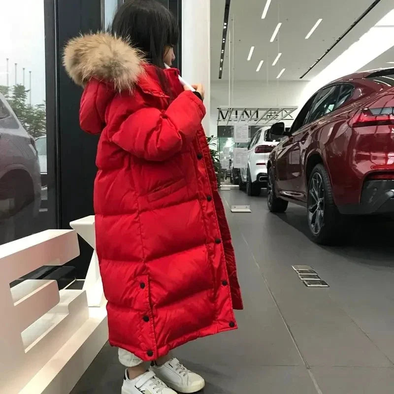 Kids Winter Fur Collar Jacket