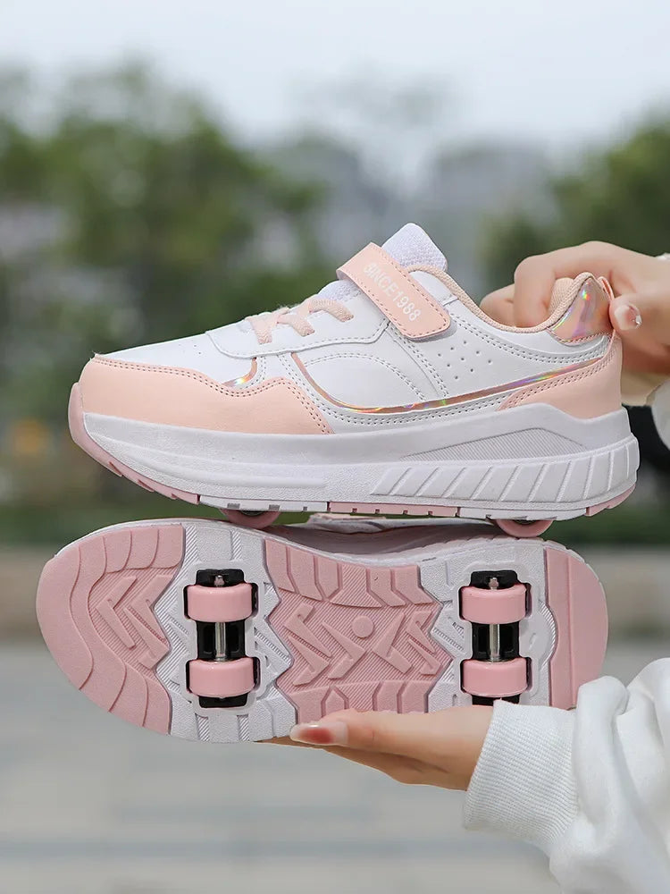 Kids Four-Wheel Roller Shoes