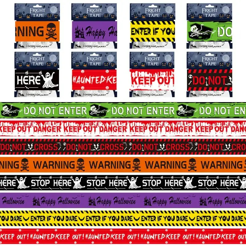 Halloween Warning Tape Signs