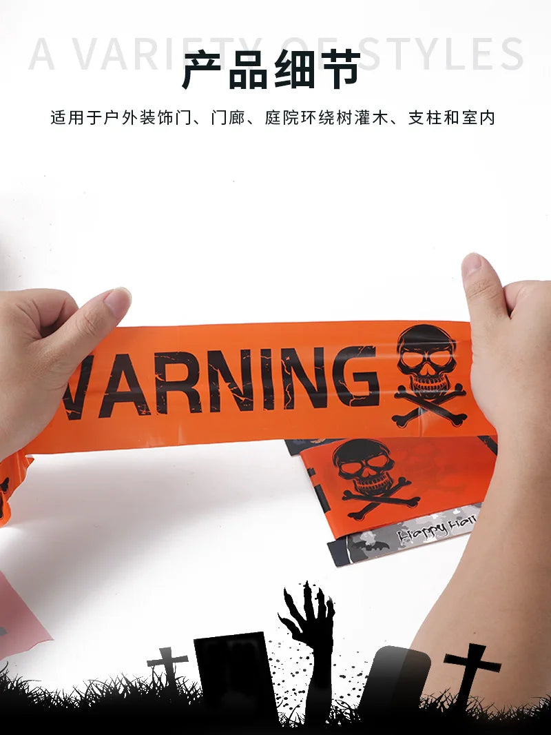 Halloween Warning Tape Signs