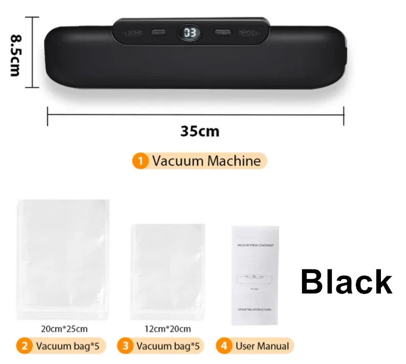 Vacuum Sealer Packaging Machine with 10 Vacuum Bags