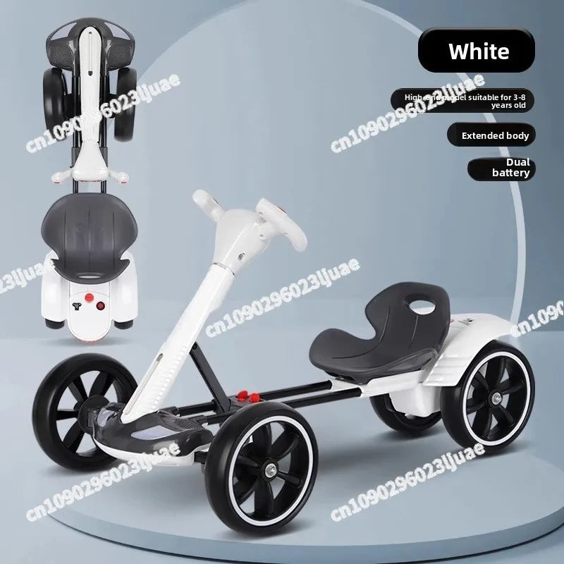 Foldable Electric Go Kart for Kids - Double Battery 