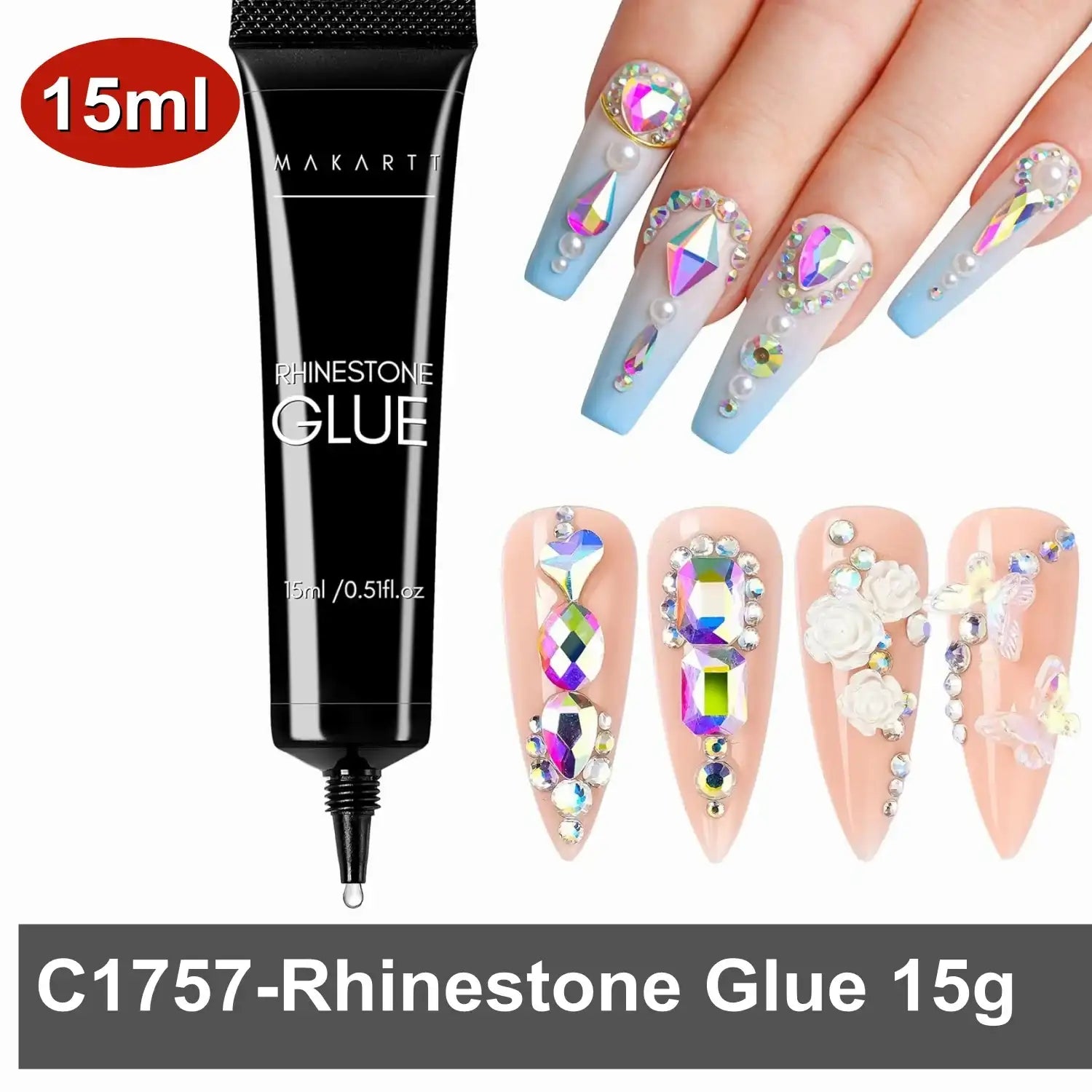 Makartt Super Strong Nail Glue for Rhinestones
