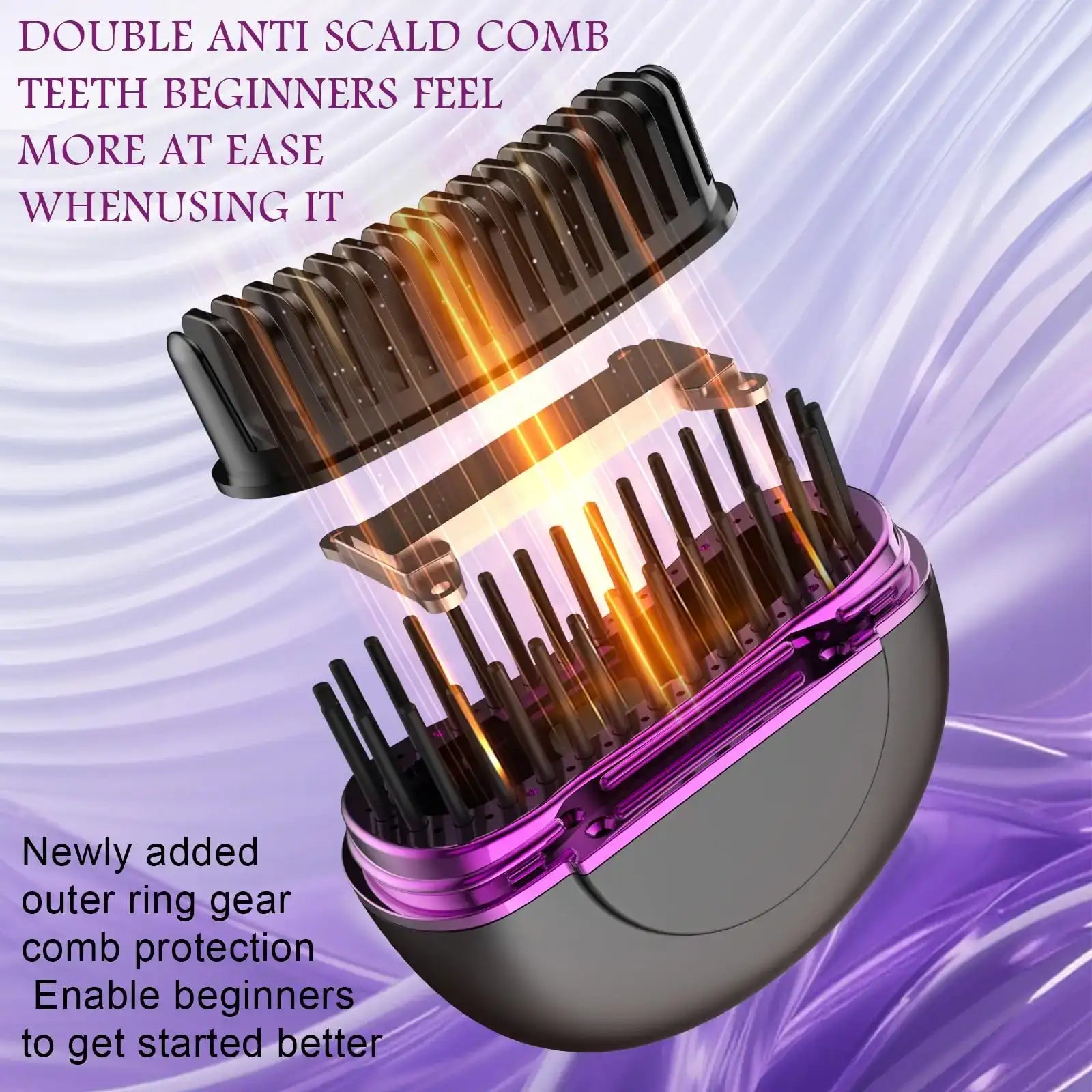 Portable Hair Straightener Brush – Fast Heating Styling Tool