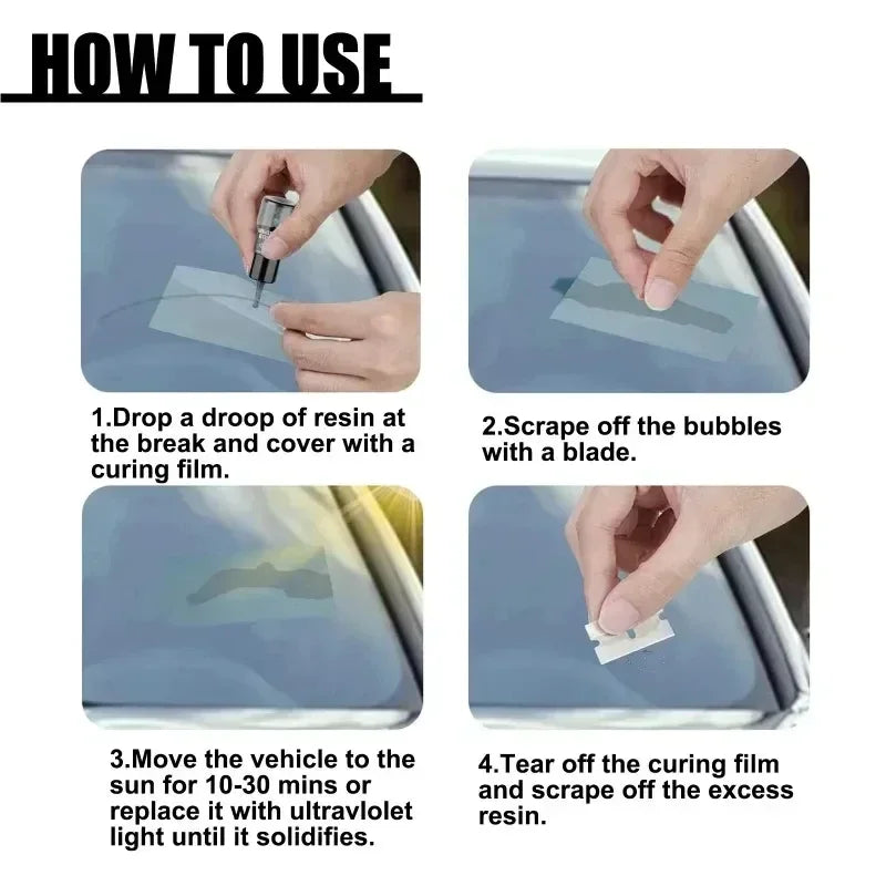 Car Windshield Crack Repair Kit