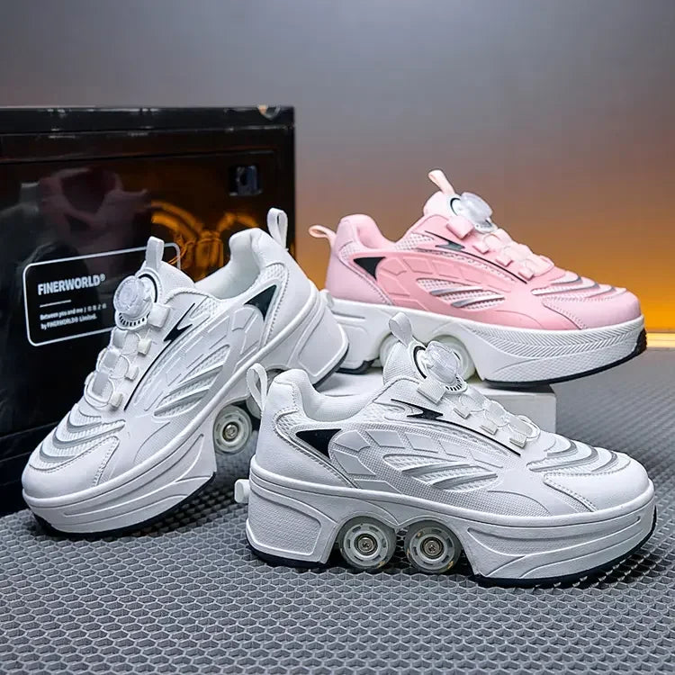 Retractable Four Wheel Roller Skates for Kids & Teens