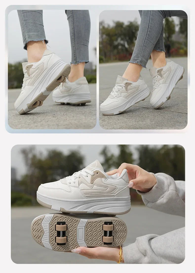 Kids Four-Wheel Roller Shoes