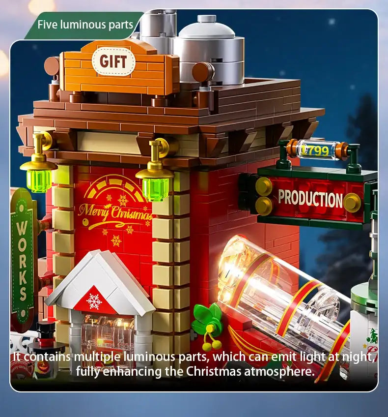 Christmas Building Block Factory Set Designed