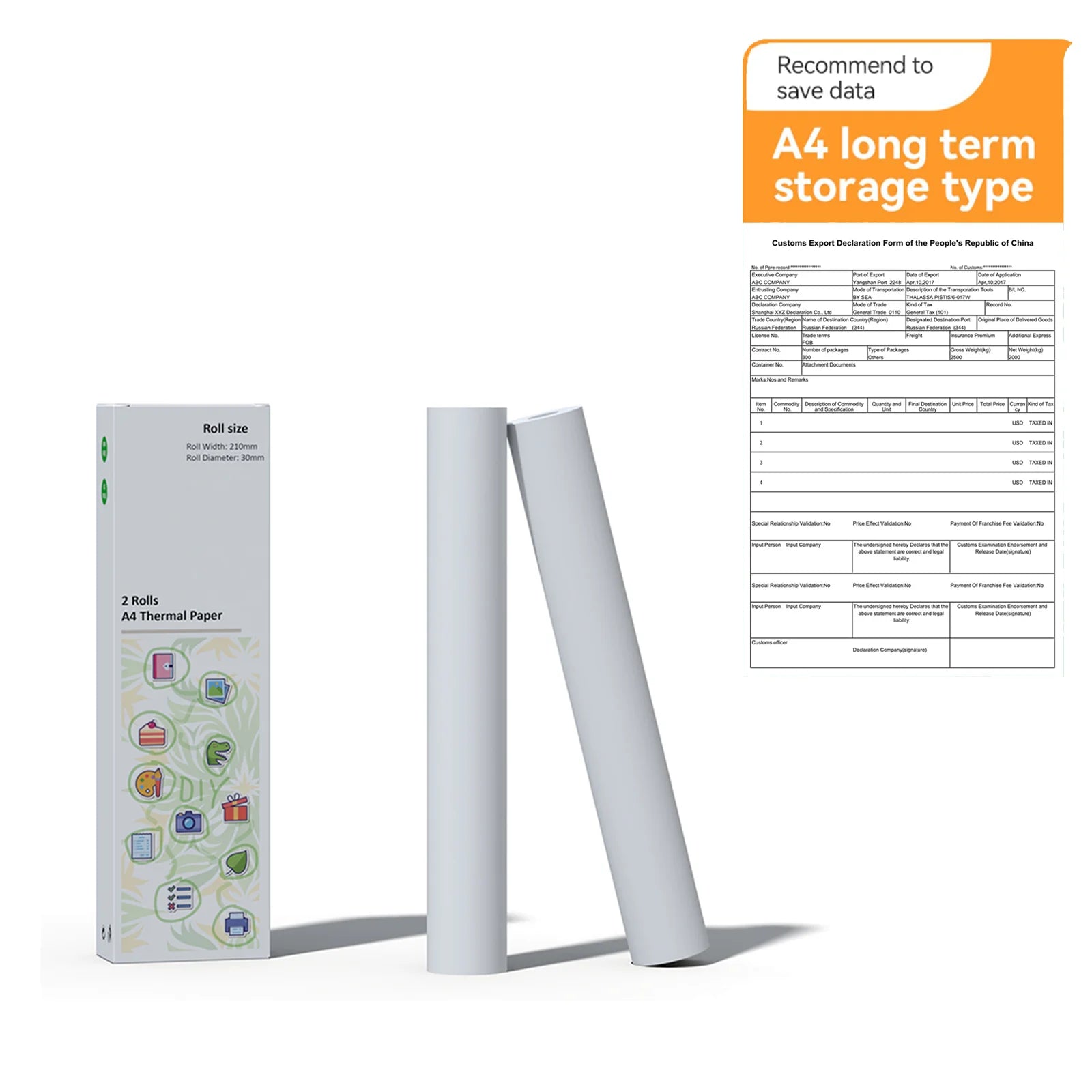 A4 Thermal Paper 210x30mm - Wireless Bluetooth Printing