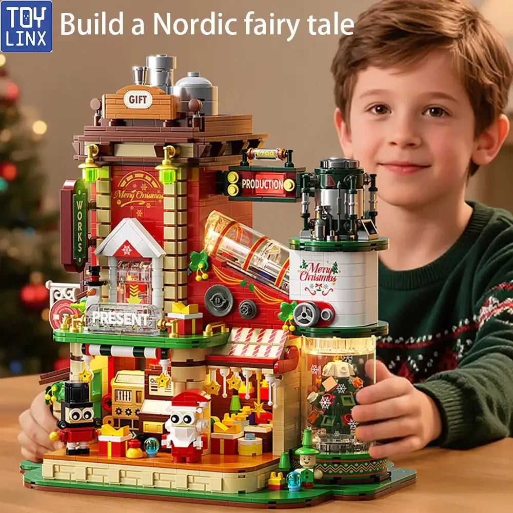 Christmas Building Block Factory Set Designed
