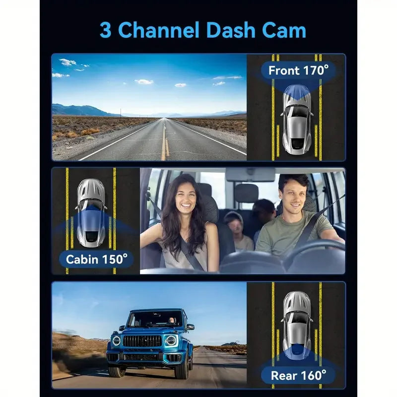 3-Channel Dashcam