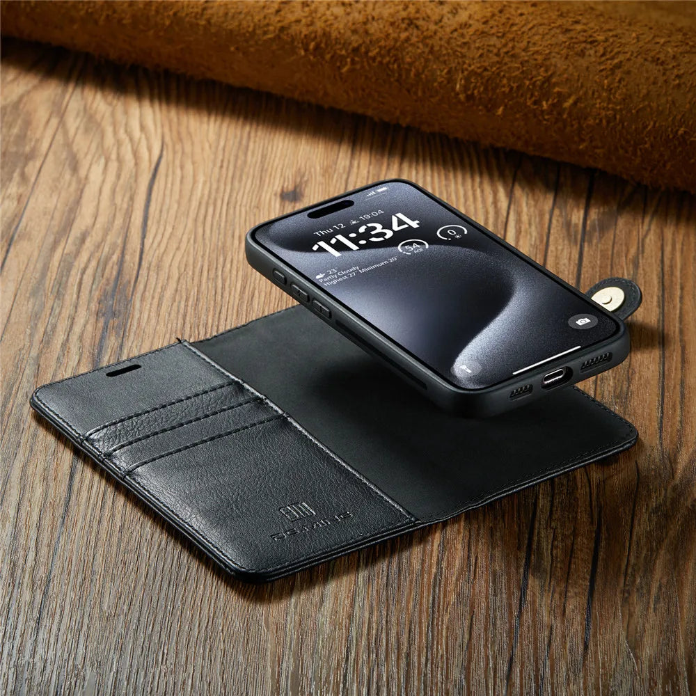 Detachable Magnetic Leather Phone Case