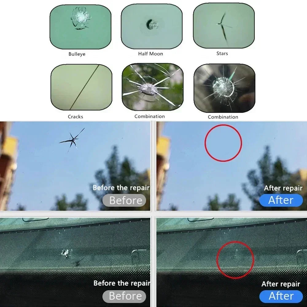 Car Windshield Crack Repair Kit