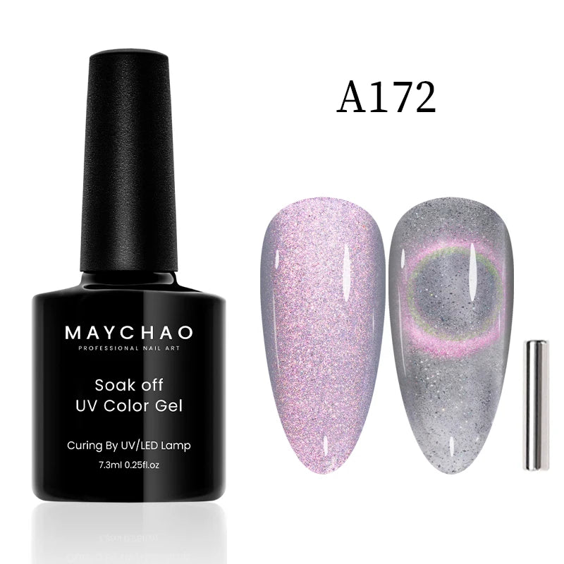 Cat Eye Magnetic Gel Polish by MAYCHAO – Holographic 12ml