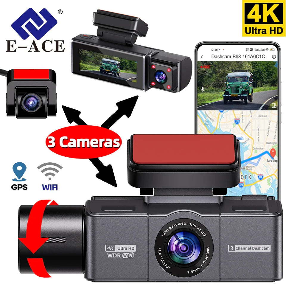 4K 3 Channel Dashcam