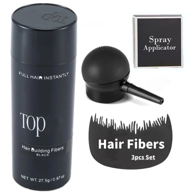 Keratin Hair Fibers 3pcs Set | 27.5g Hair Building Fibers