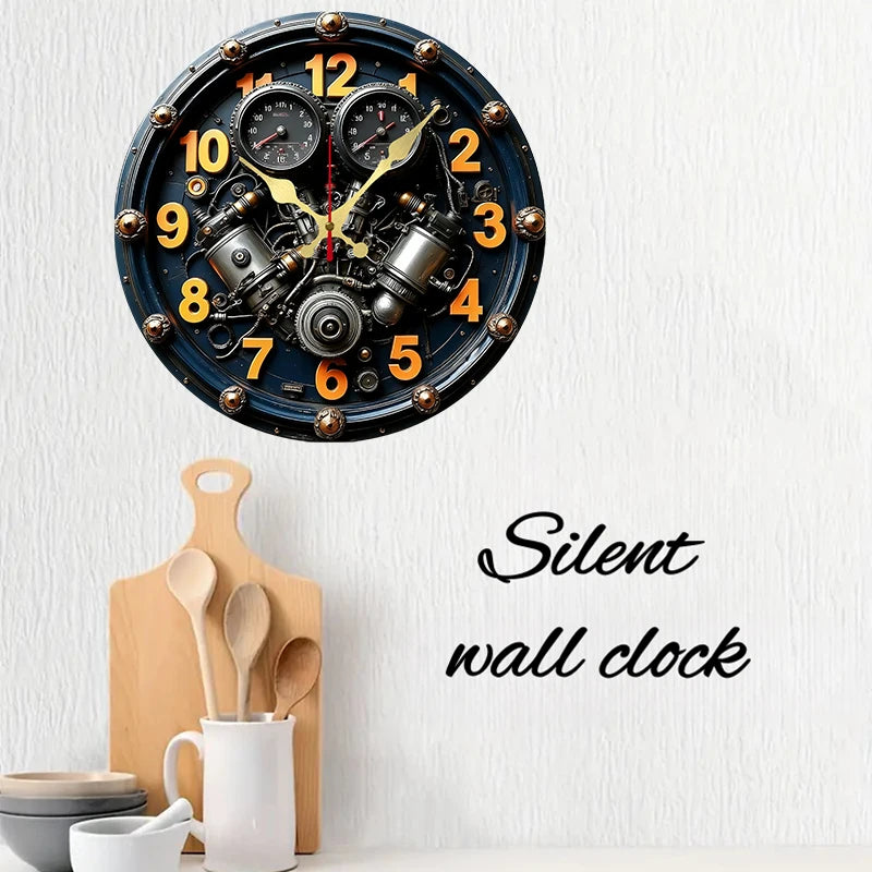 Silent Wooden Wall Clock