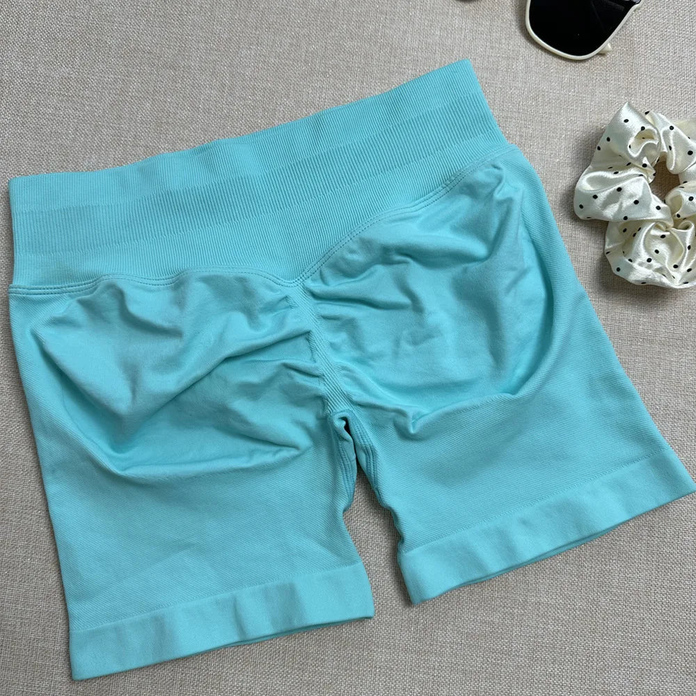 Seamless Ribbed Yoga Shorts