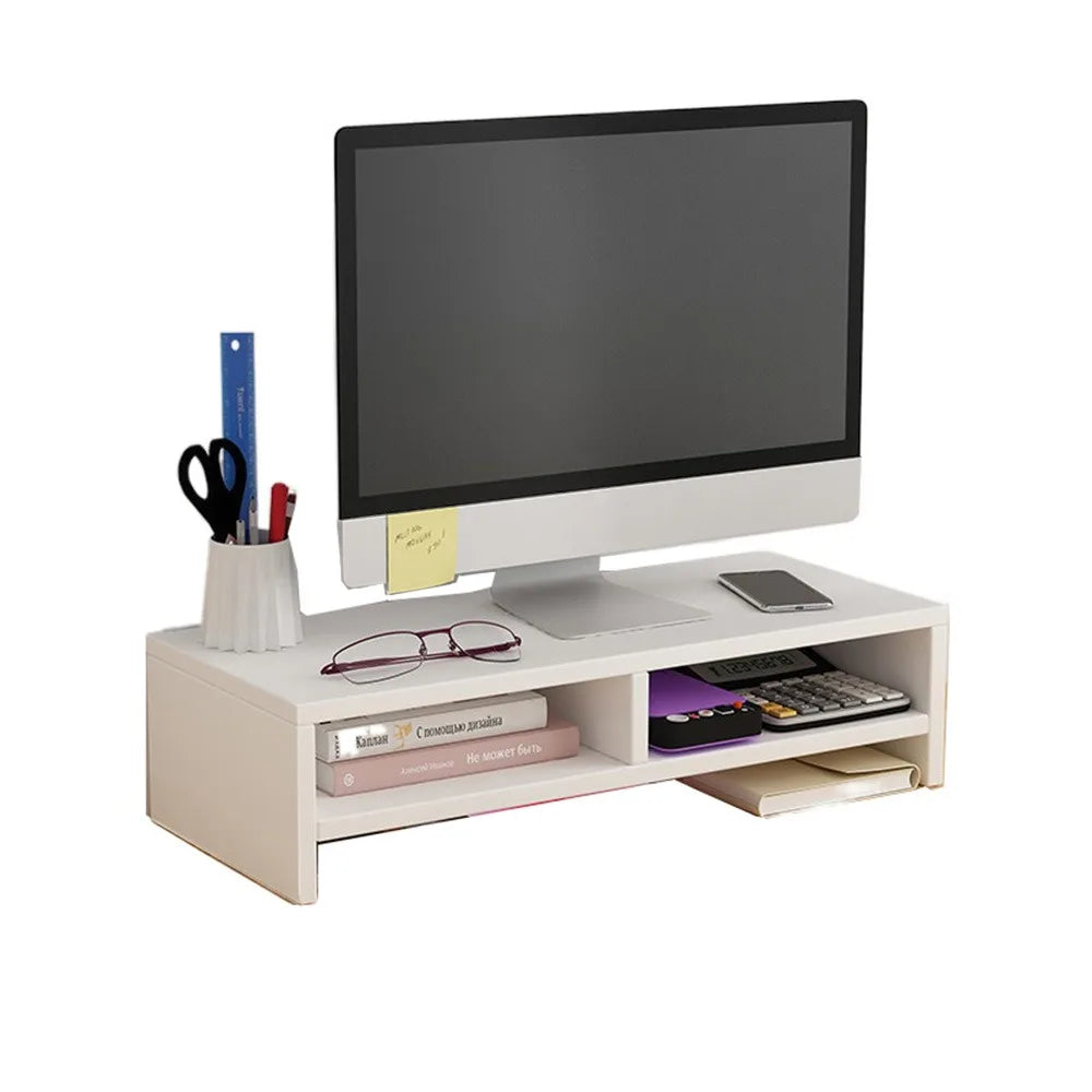Wood Desktop Computer Stand for Monitor & Laptop